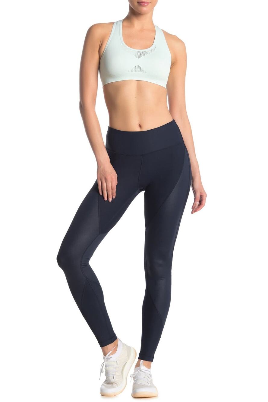 90 Degree by Reflex Prove Them Wrong Colorblock Leggings Navy Small New